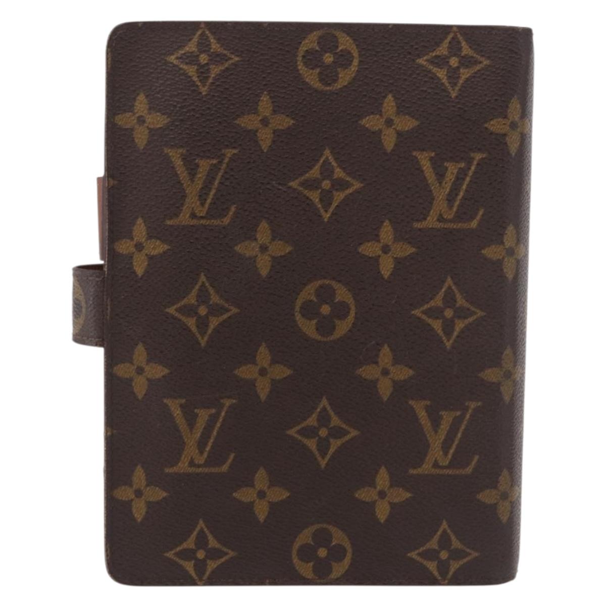 LOUIS VUITTON Monogram Agenda MM Day Planner Cover R20105 LV Auth 190953