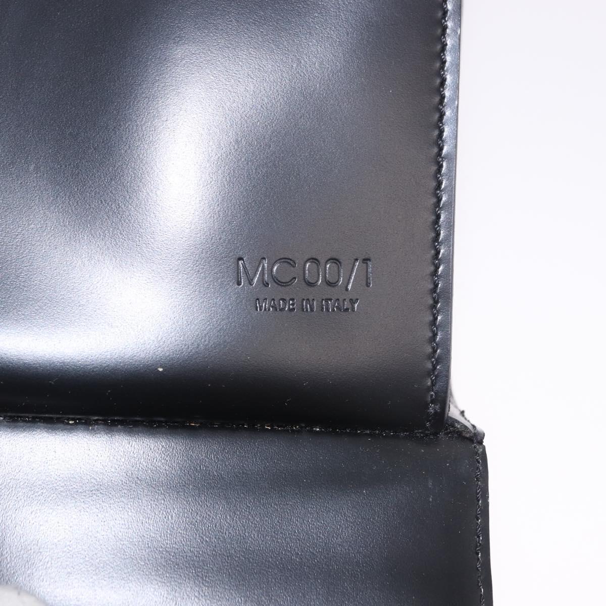 CELINE Macadam Hand Bag PVC Leather Black Gold Auth 190956A