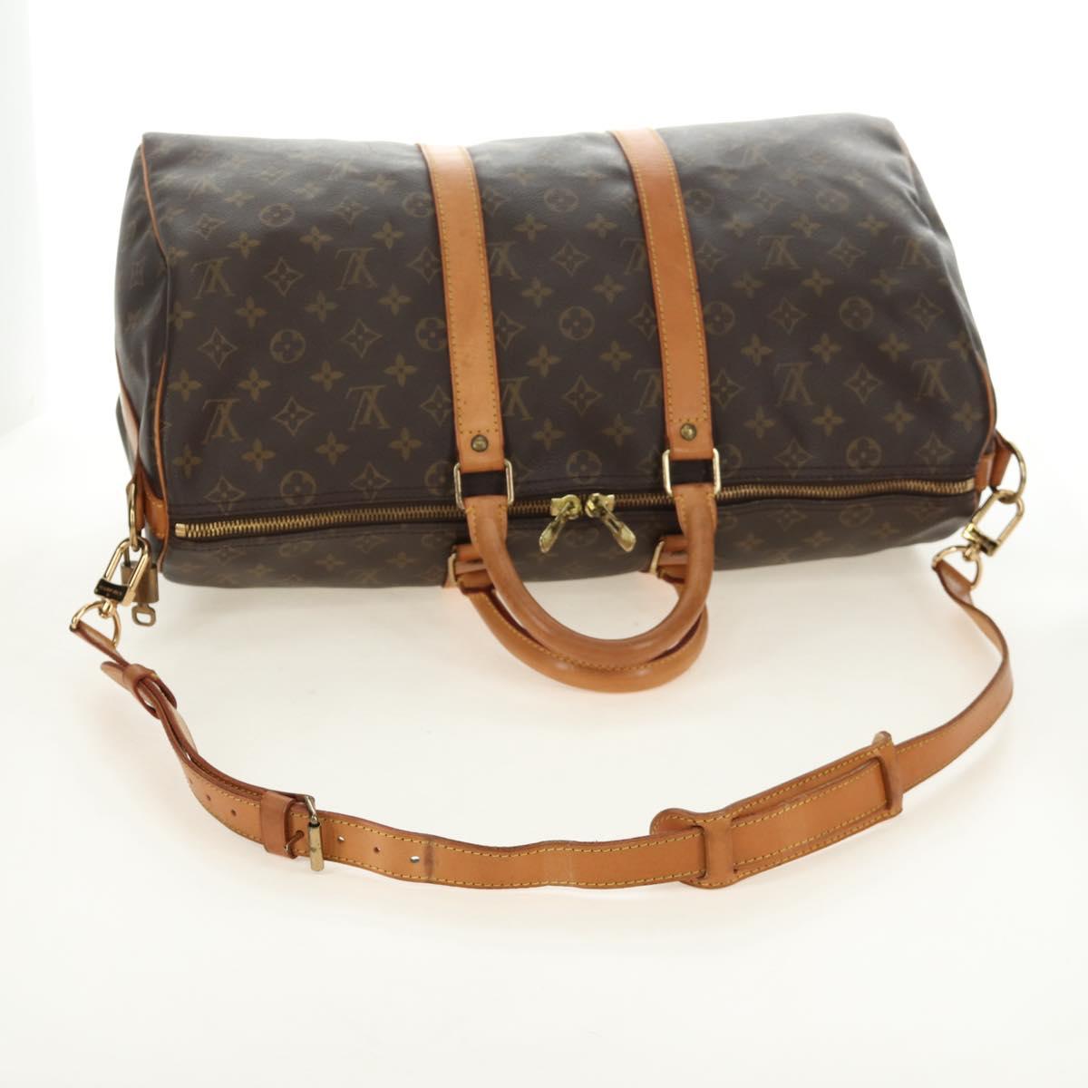 LOUIS VUITTON Monogram Keepall Bandouliere 45 Boston Bag M41418 LV Auth 190958V