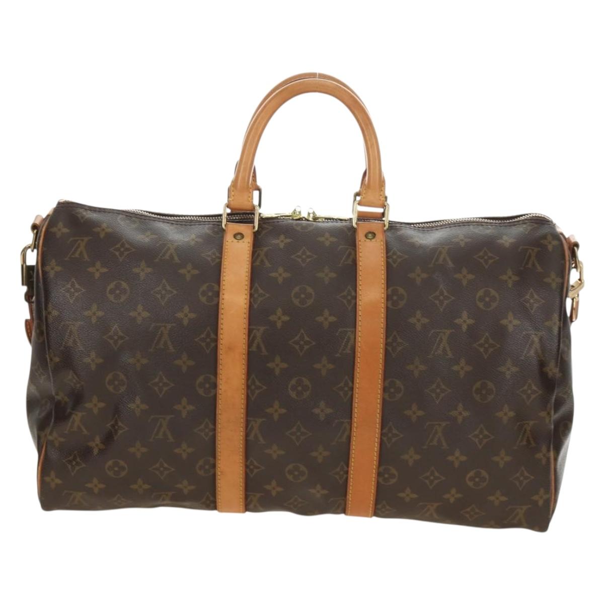LOUIS VUITTON Monogram Keepall Bandouliere 45 Boston Bag M41418 LV Auth 190958V