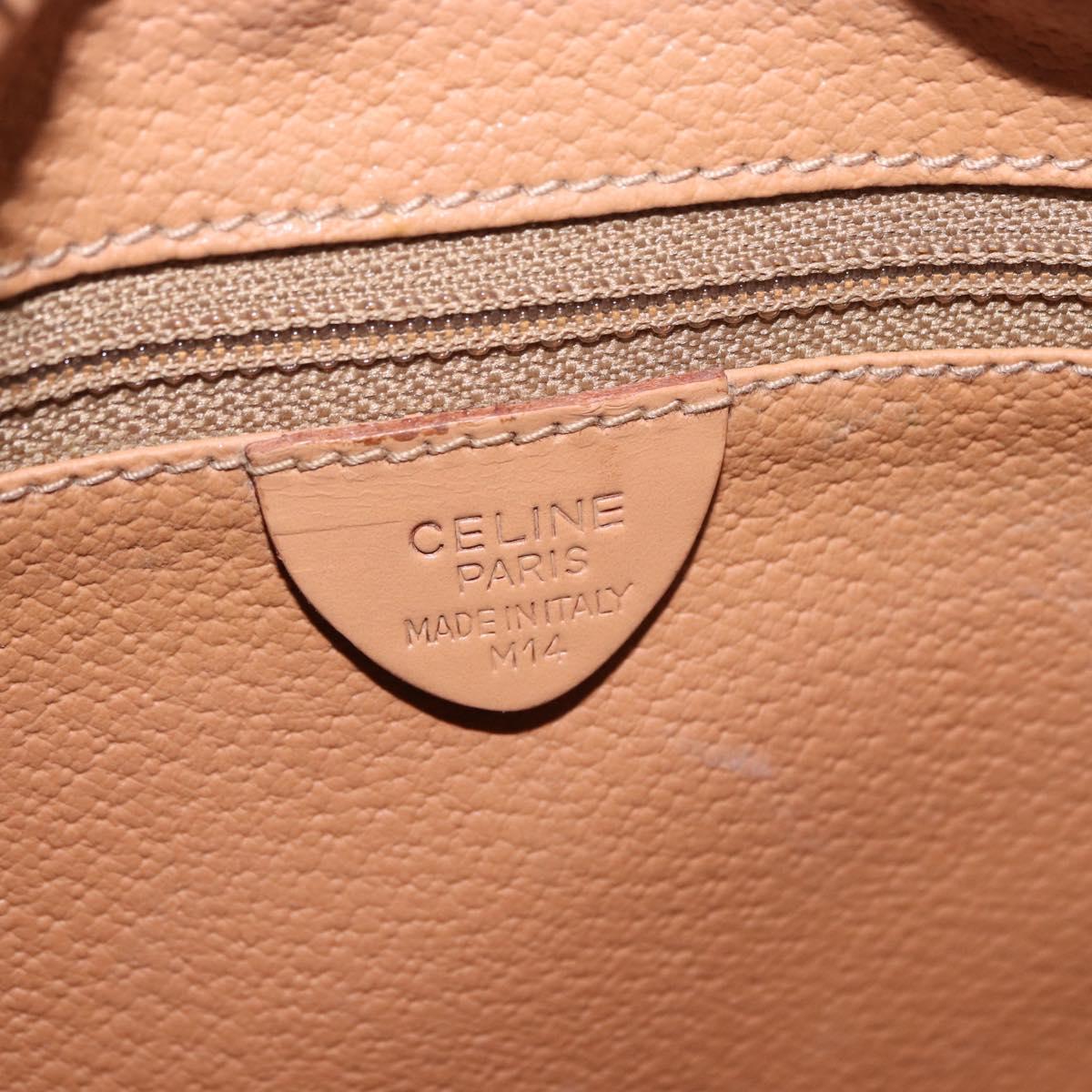 CELINE Macadam Shoulder Bag PVC Leather Brown Gold Auth 190963A