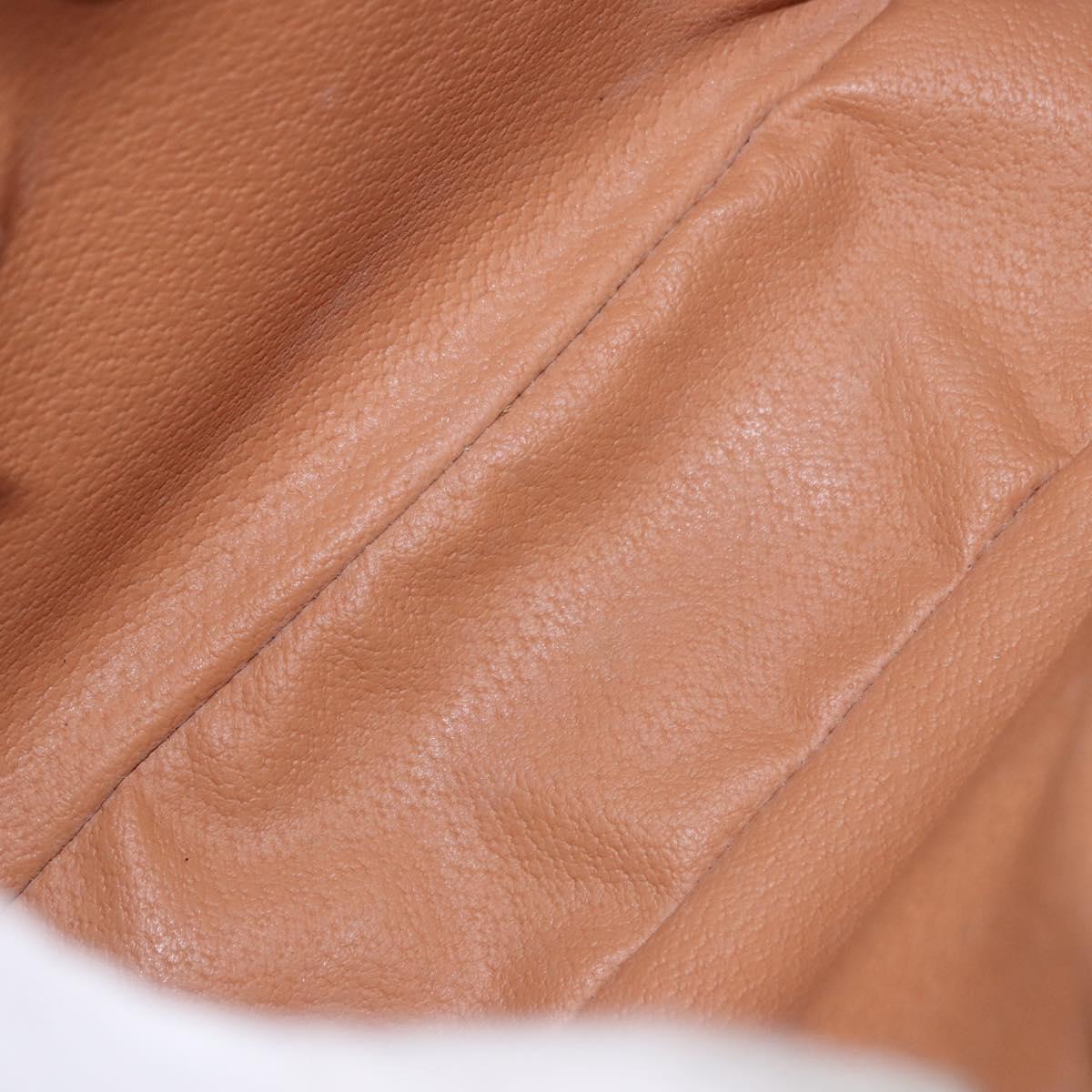 CELINE Macadam Shoulder Bag PVC Leather Brown Gold Auth 190963A