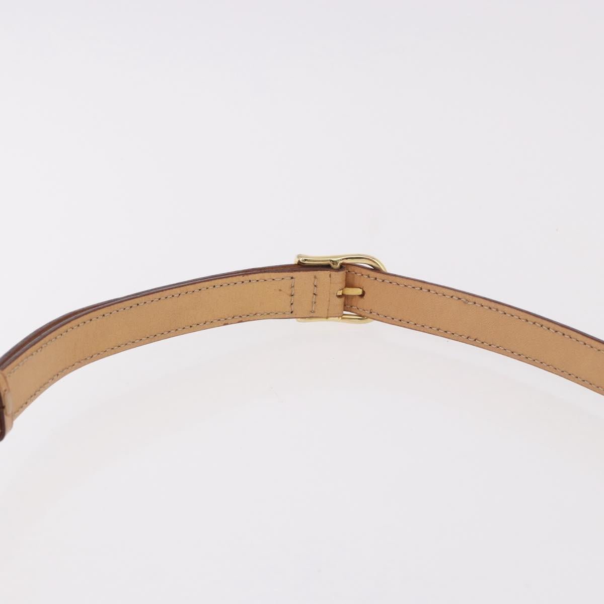 CELINE Macadam Shoulder Bag PVC Leather Brown Gold Auth 190963A