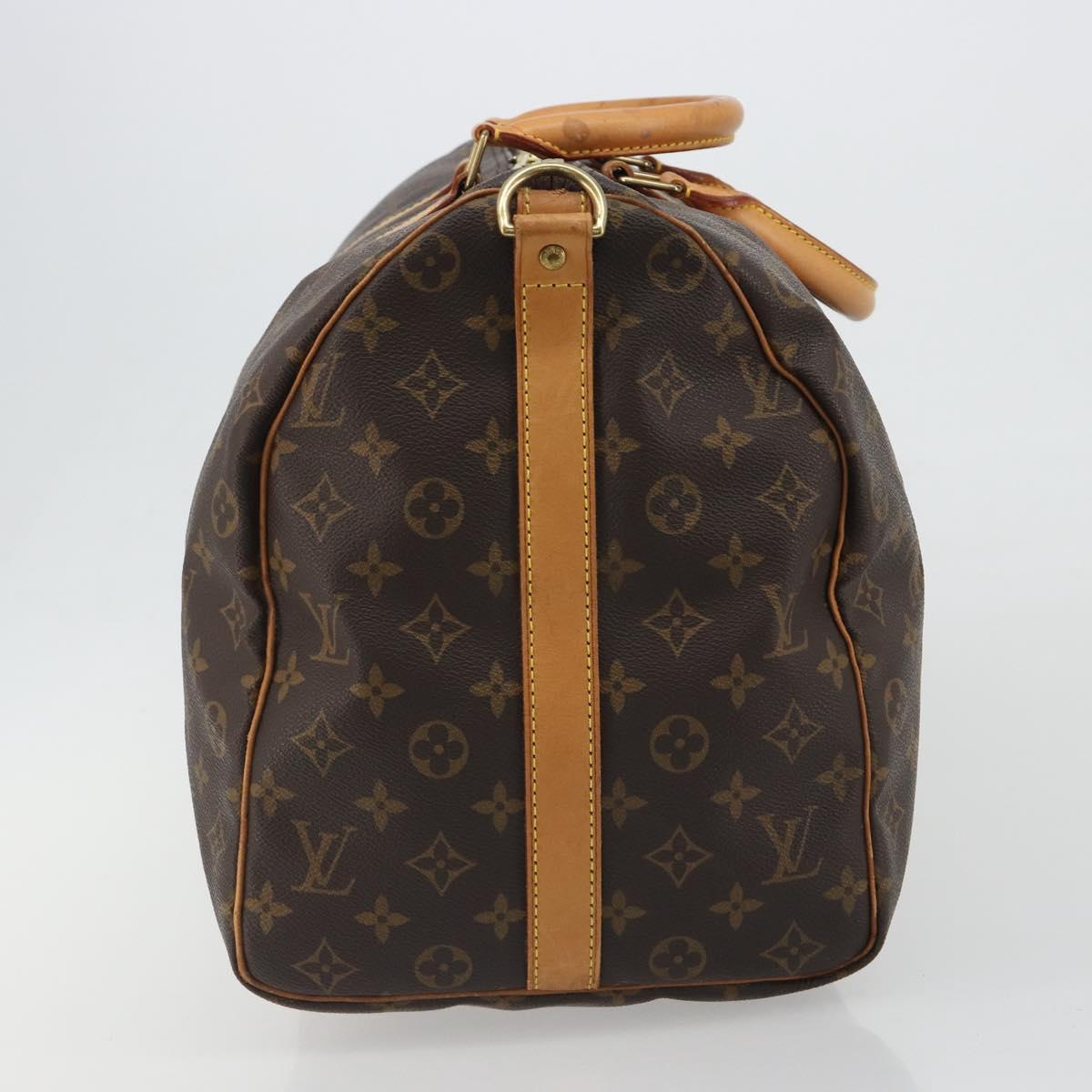 LOUIS VUITTON Monogram Keepall Bandouliere 50 Boston Bag M41416 LV Auth 190968A