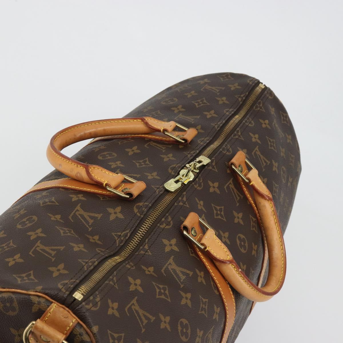 LOUIS VUITTON Monogram Keepall Bandouliere 50 Boston Bag M41416 LV Auth 190968A