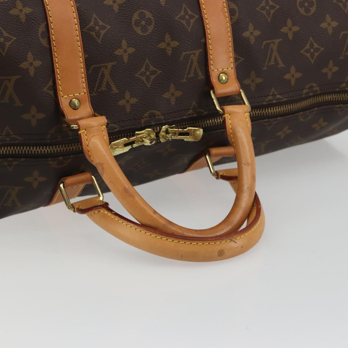LOUIS VUITTON Monogram Keepall Bandouliere 50 Boston Bag M41416 LV Auth 190968A