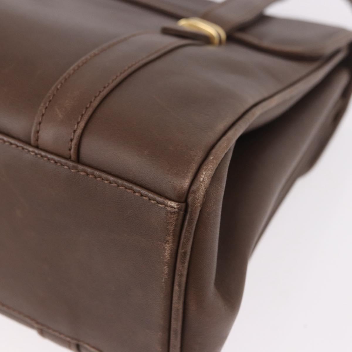 GUCCI Hand Bag Leather Brown Gold 000 46 4857 Auth 190970