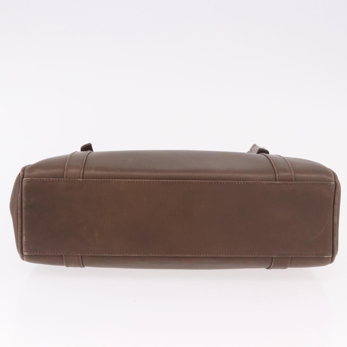 GUCCI Hand Bag Leather Brown Gold 000 46 4857 Auth 190970