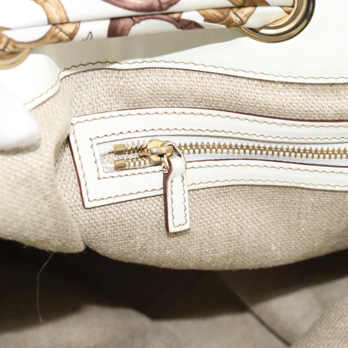 GUCCI GG Canvas Tote Bag Beige Gold 153695 Auth 190971A
