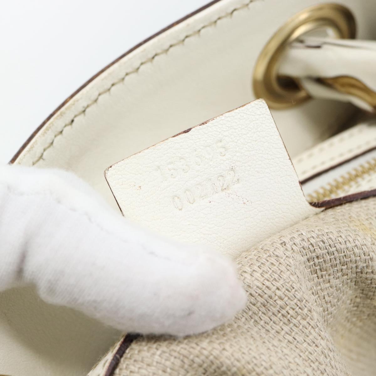 GUCCI GG Canvas Tote Bag Beige Gold 153695 Auth 190971A