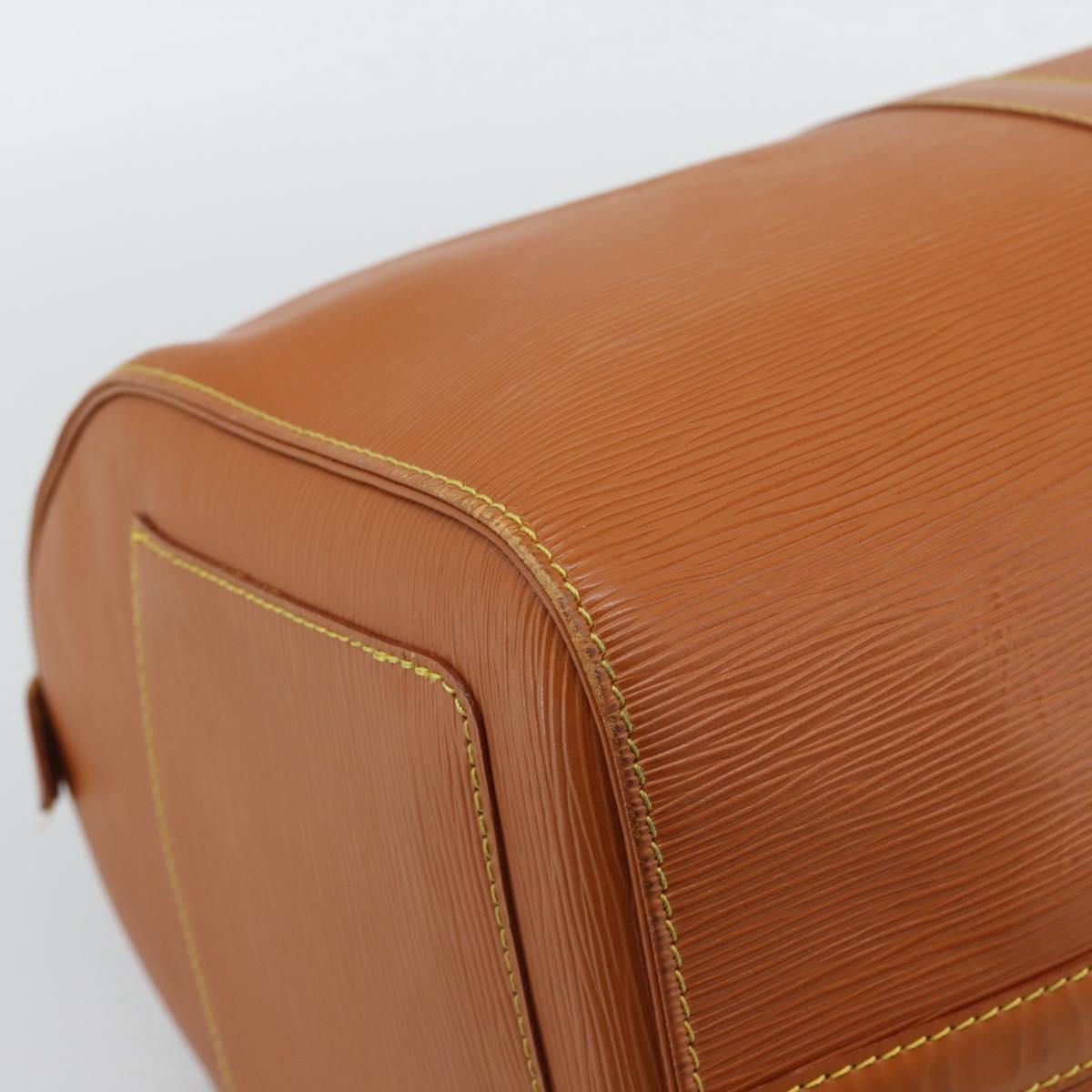 LOUIS VUITTON Epi Keepall 45 Boston Bag Brown Zipangu Gold M42978 LV Auth 190973