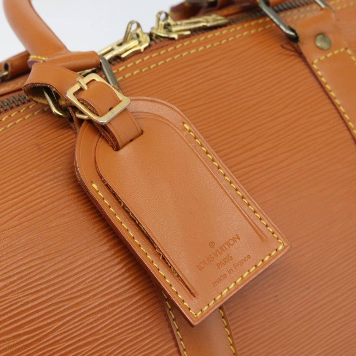 LOUIS VUITTON Epi Keepall 45 Boston Bag Brown Zipangu Gold M42978 LV Auth 190973