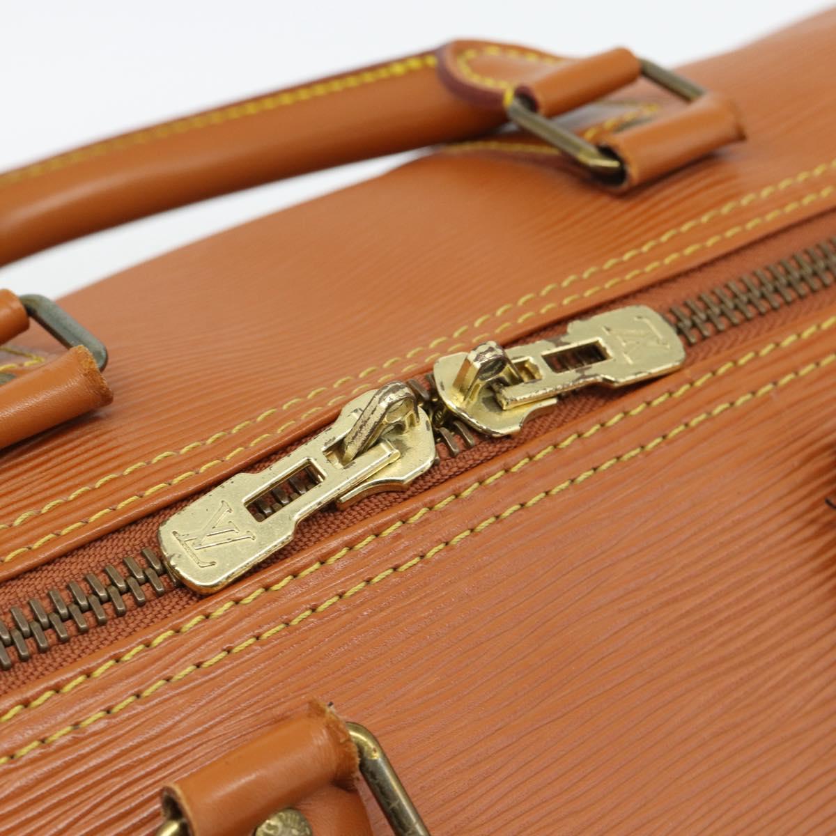 LOUIS VUITTON Epi Keepall 45 Boston Bag Brown Zipangu Gold M42978 LV Auth 190973