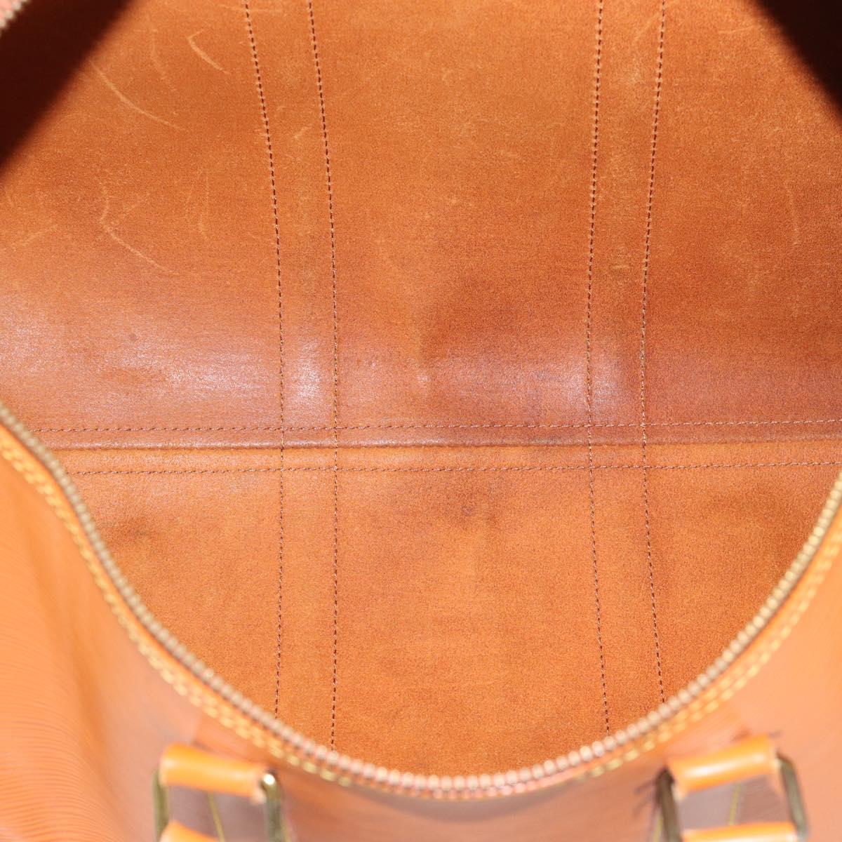 LOUIS VUITTON Epi Keepall 45 Boston Bag Brown Zipangu Gold M42978 LV Auth 190973