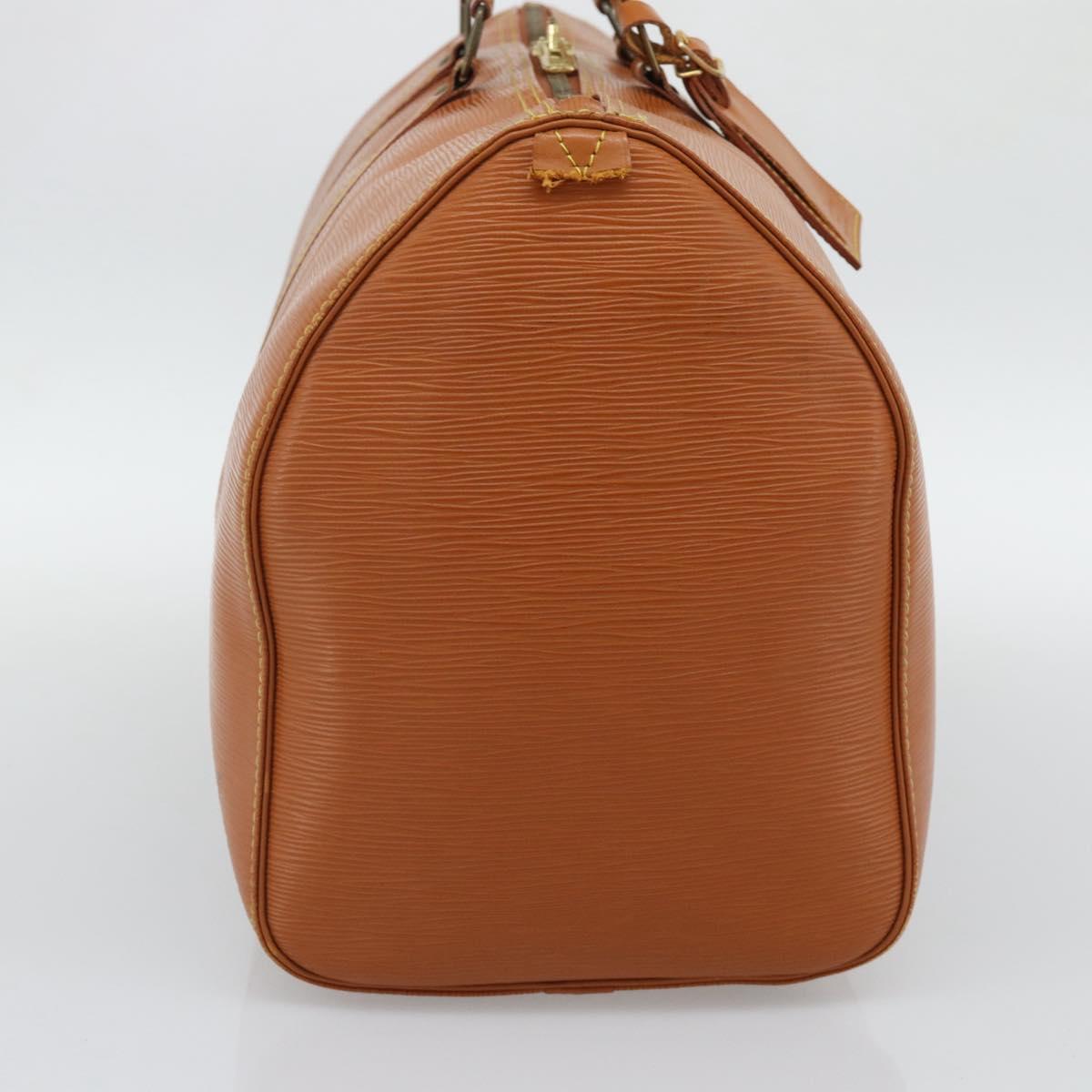LOUIS VUITTON Epi Keepall 45 Boston Bag Brown Zipangu Gold M42978 LV Auth 190973