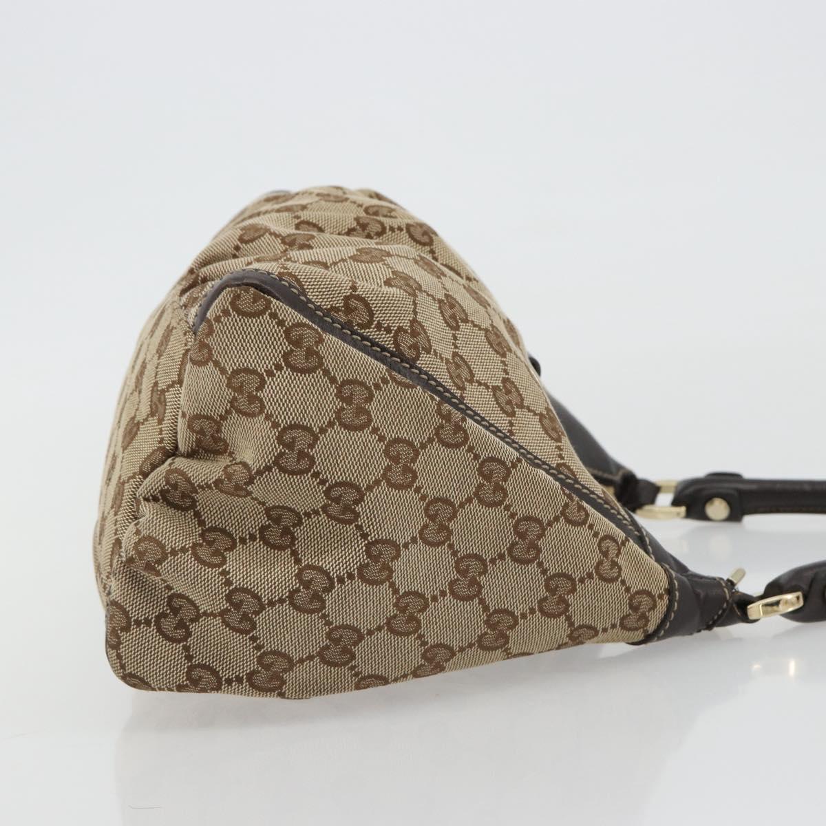 GUCCI GG Canvas Abbey Shoulder Bag Beige Gold 190525 Auth 190974SAV