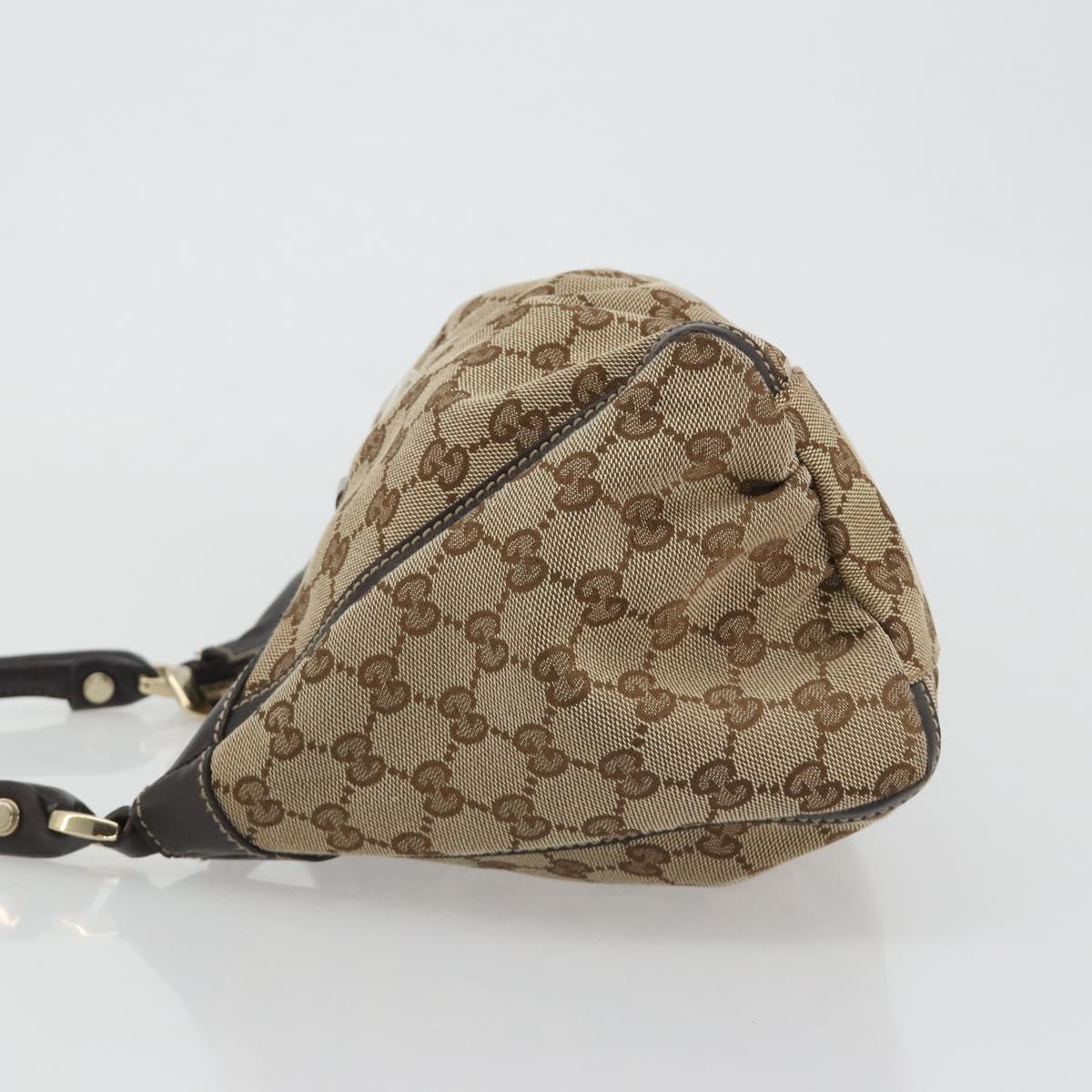 GUCCI GG Canvas Abbey Shoulder Bag Beige Gold 190525 Auth 190974SAV