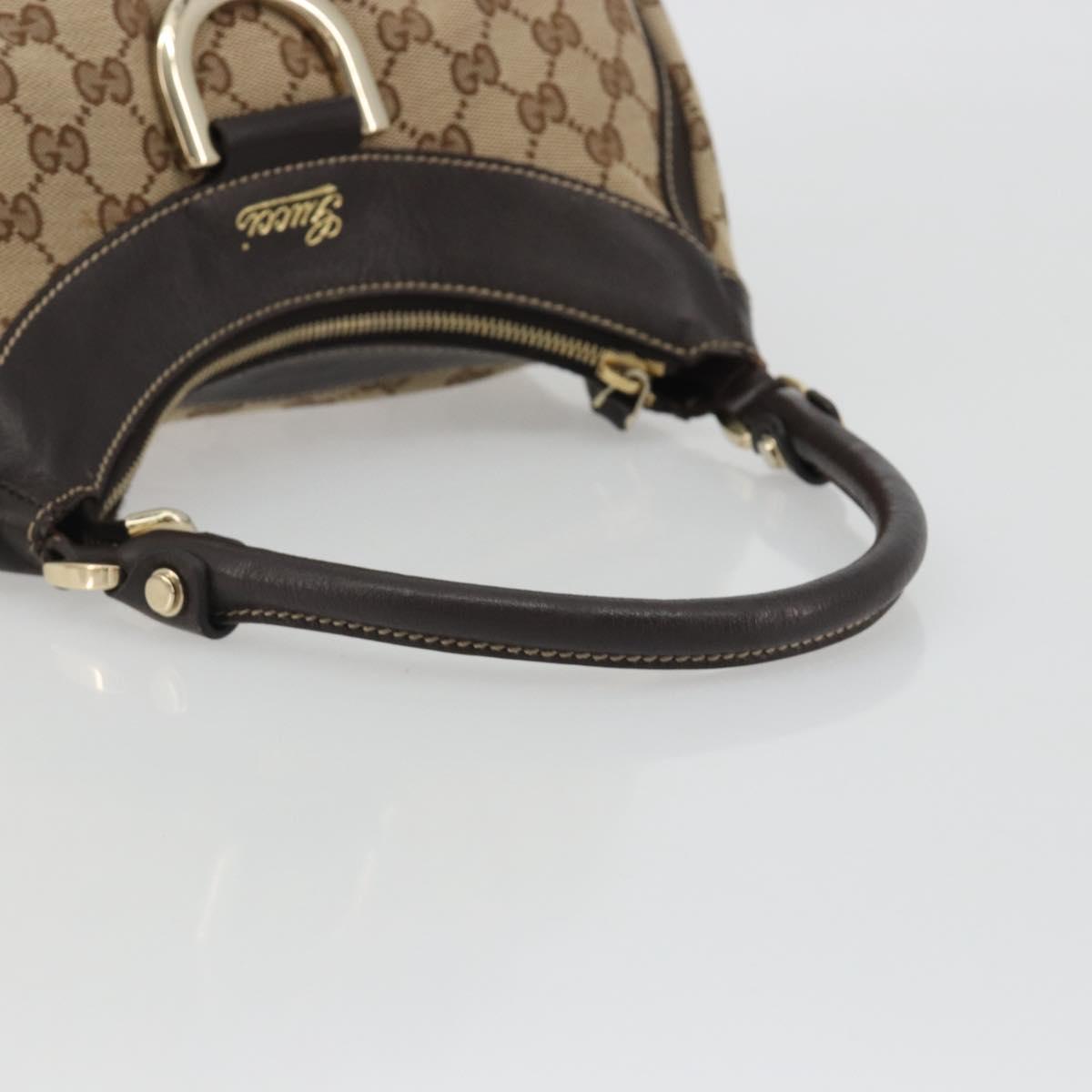 GUCCI GG Canvas Abbey Shoulder Bag Beige Gold 190525 Auth 190974SAV
