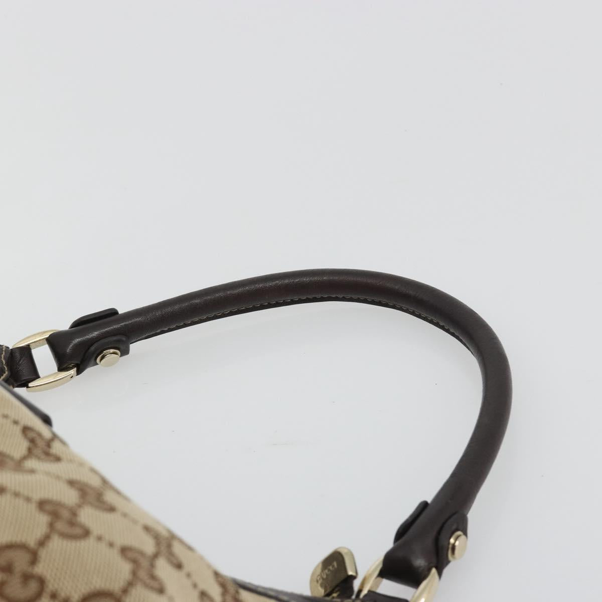 GUCCI GG Canvas Abbey Shoulder Bag Beige Gold 190525 Auth 190974SAV