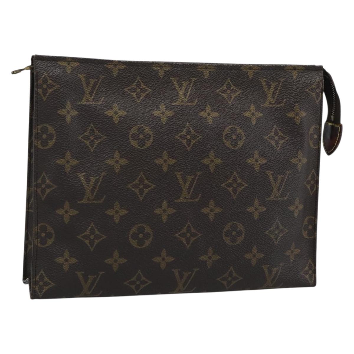 LOUIS VUITTON Monogram Poche Toilette 26 Pouch M47542 LV Auth 190978