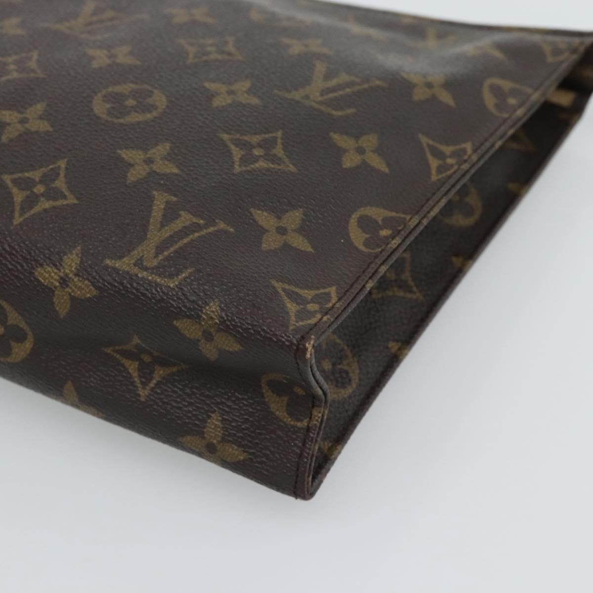 LOUIS VUITTON Monogram Poche Toilette 26 Pouch M47542 LV Auth 190978