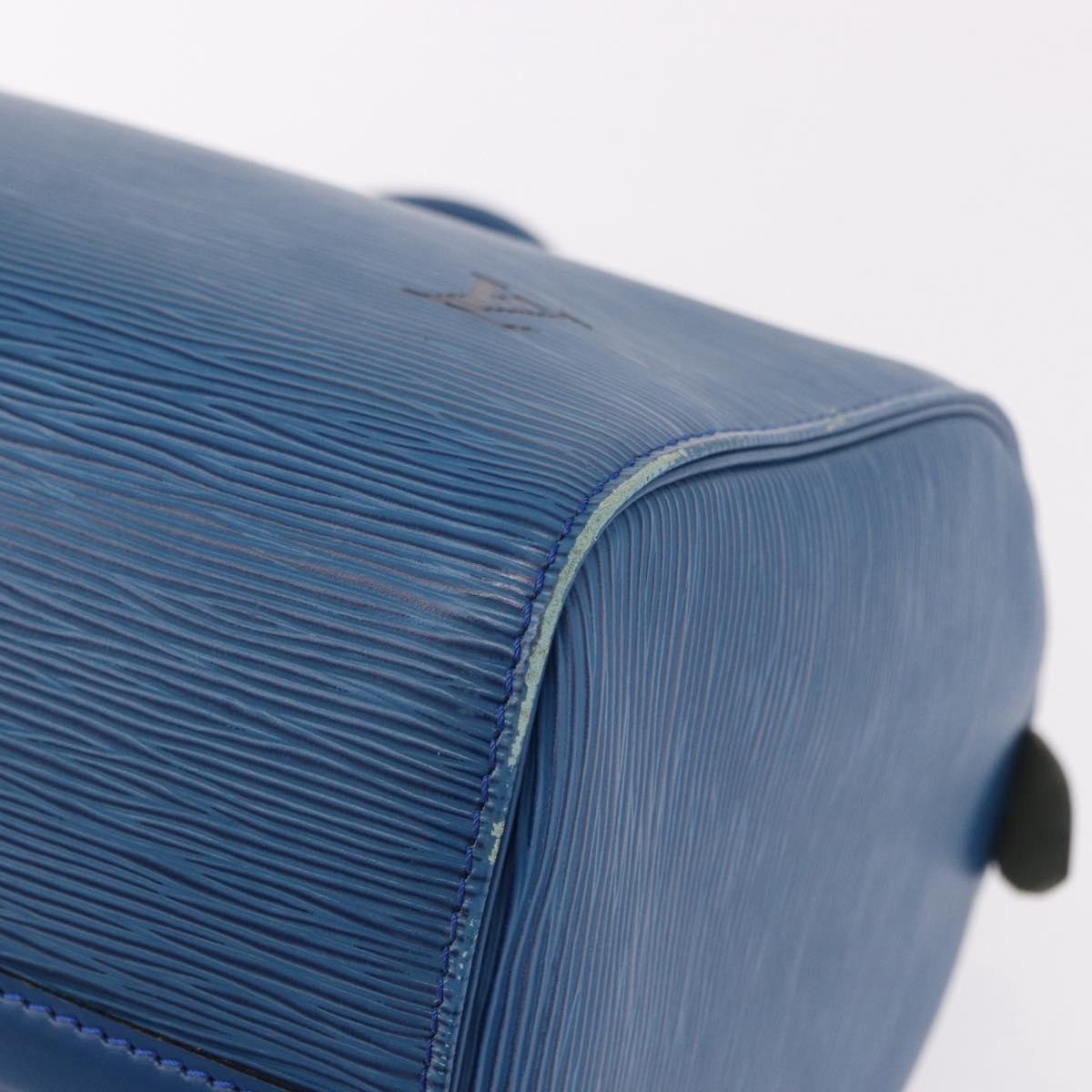 LOUIS VUITTON Epi Speedy 35 Hand Bag Toledo Blue M42995 LV Auth 190979A