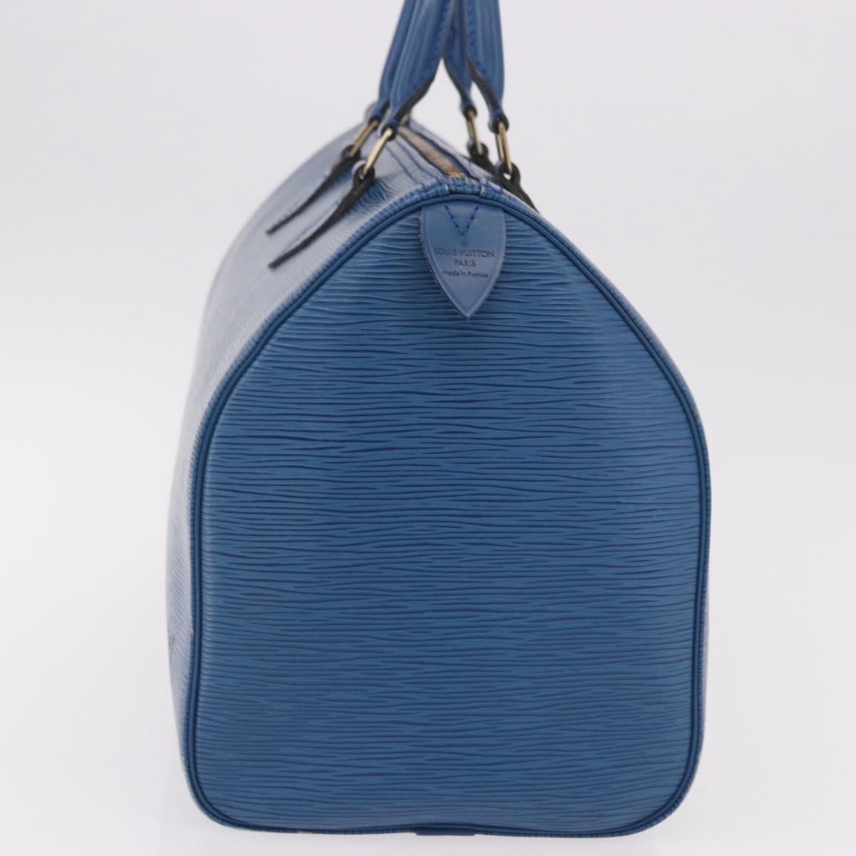 LOUIS VUITTON Epi Speedy 35 Hand Bag Toledo Blue M42995 LV Auth 190979A