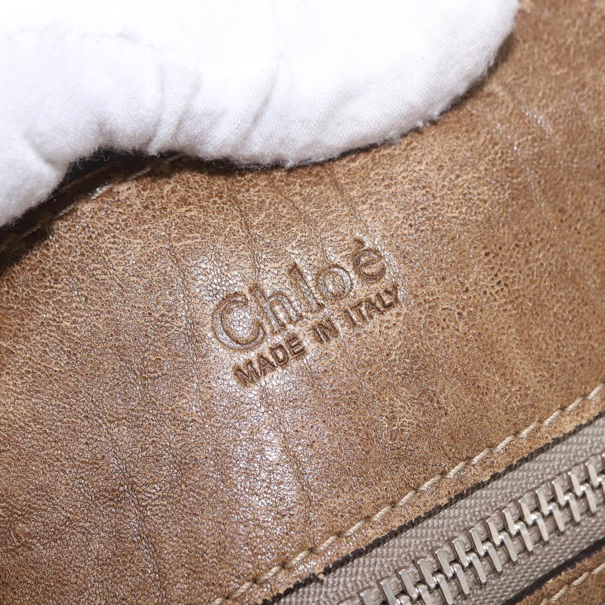 Chloe Paddington Hand Bag Leather Brown Gold Auth 190982