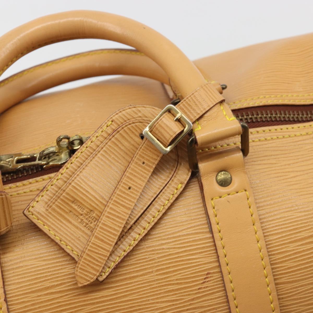 LOUIS VUITTON Epi Keepall 50 Boston Bag Beige M42941 LV Auth 190983A