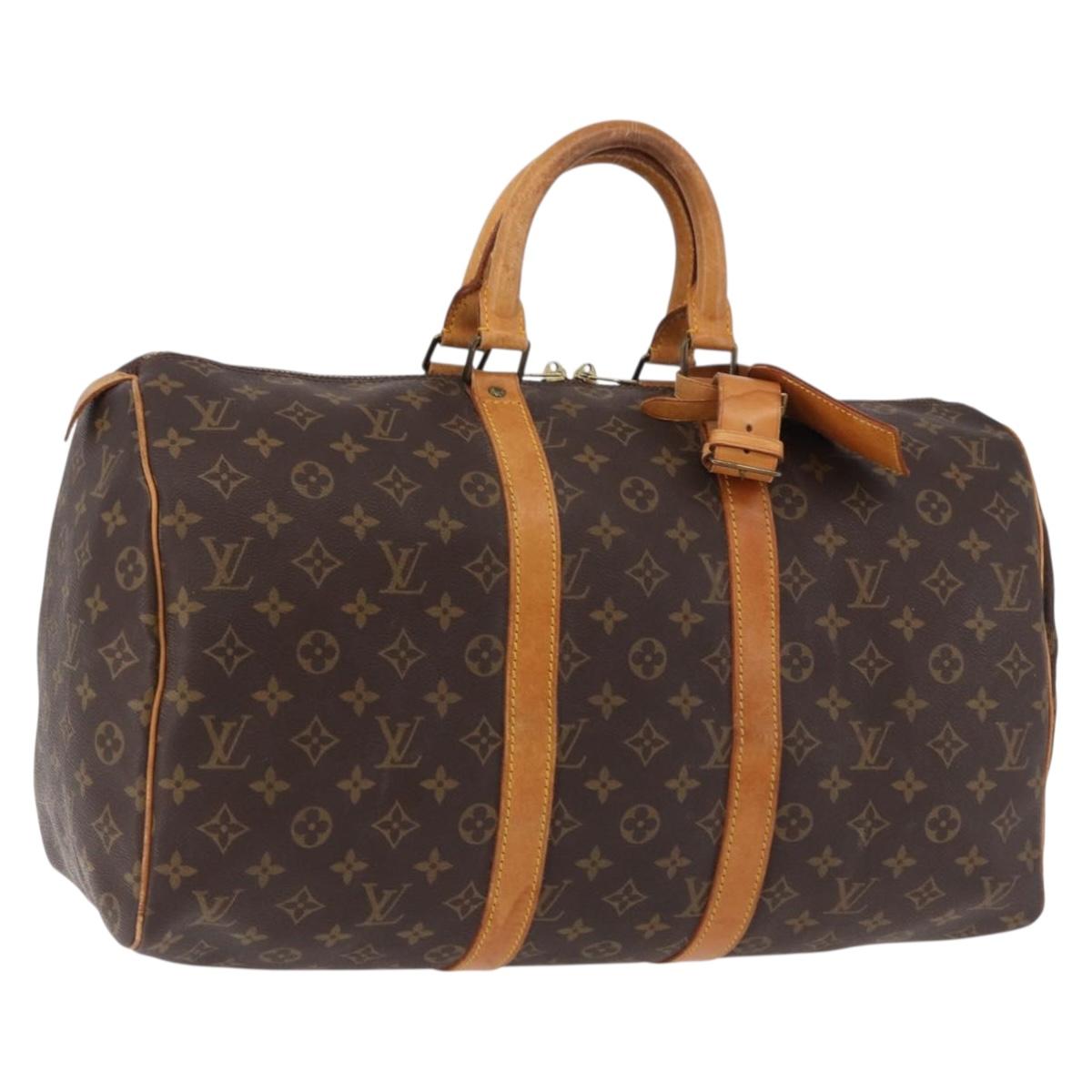 LOUIS VUITTON Monogram Keepall 45 Boston Bag M41428 LV Auth 190984