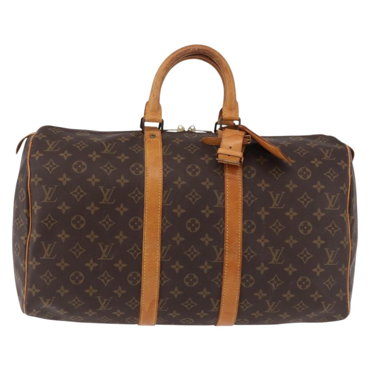 LOUIS VUITTON Monogram Keepall 45 Boston Bag M41428 LV Auth 190984