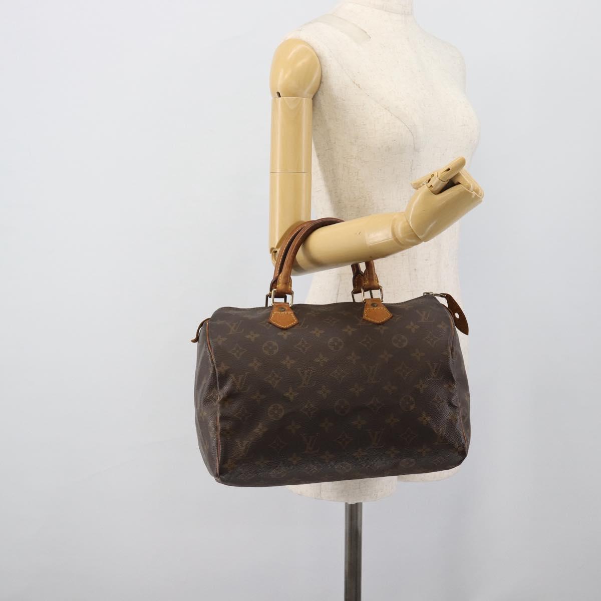 LOUIS VUITTON Monogram Speedy 30 Hand Bag M41526 LV Auth 190986A