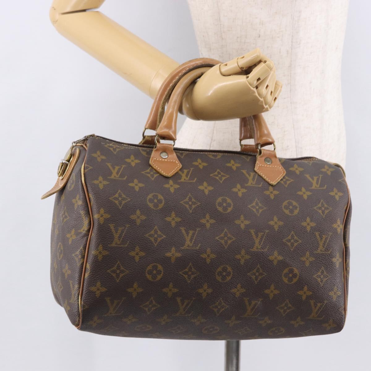 LOUIS VUITTON Monogram Speedy 35 Hand Bag USA limited LV Auth 190987