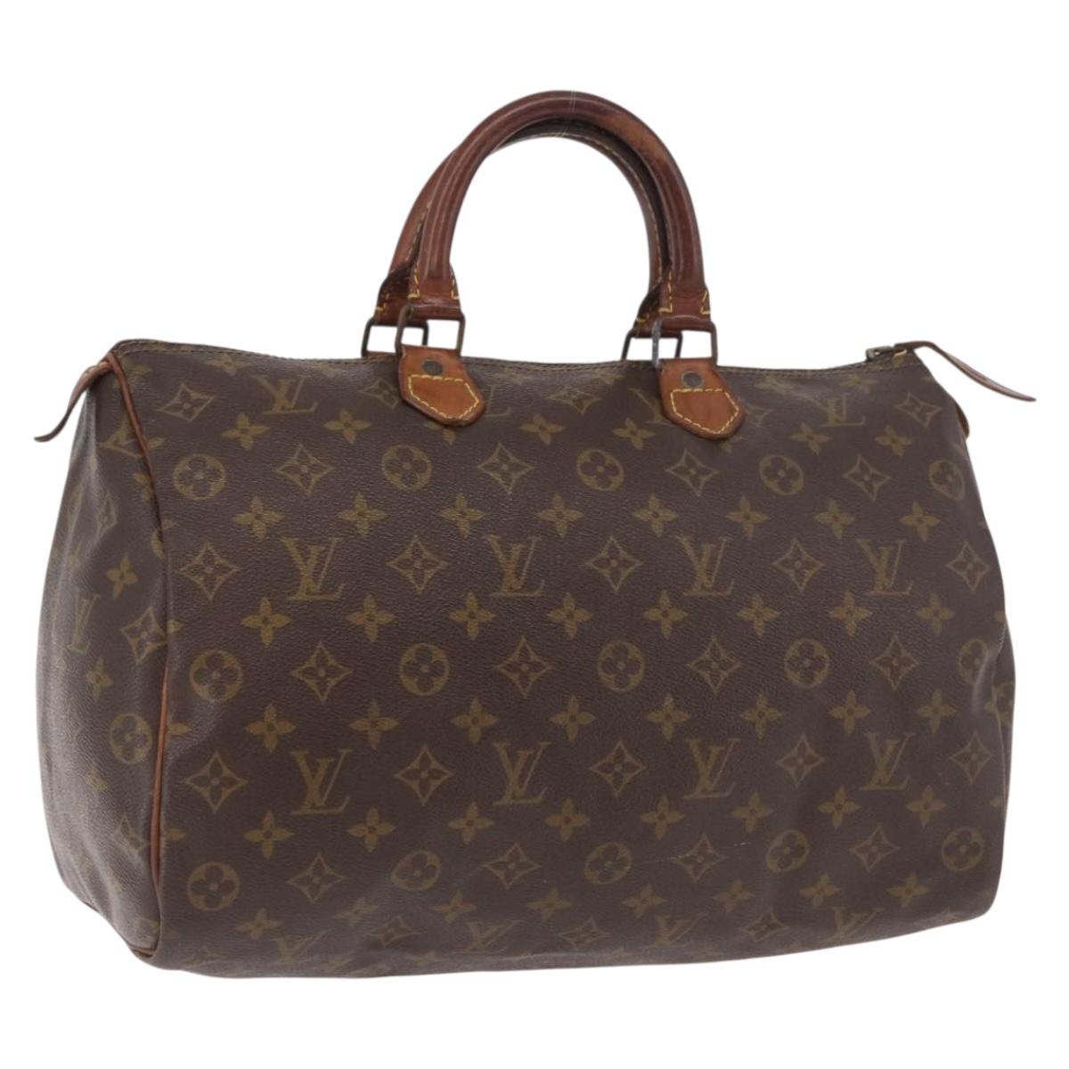 LOUIS VUITTON Monogram Speedy 35 Hand Bag M41524 LV Auth 190989
