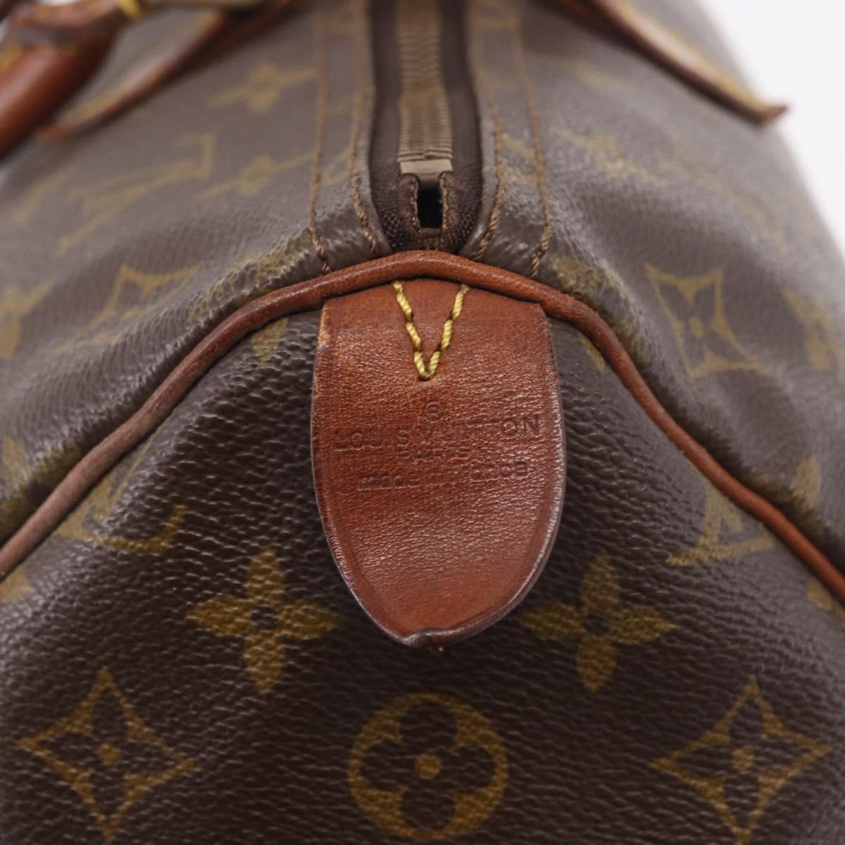 LOUIS VUITTON Monogram Speedy 35 Hand Bag M41524 LV Auth 190989