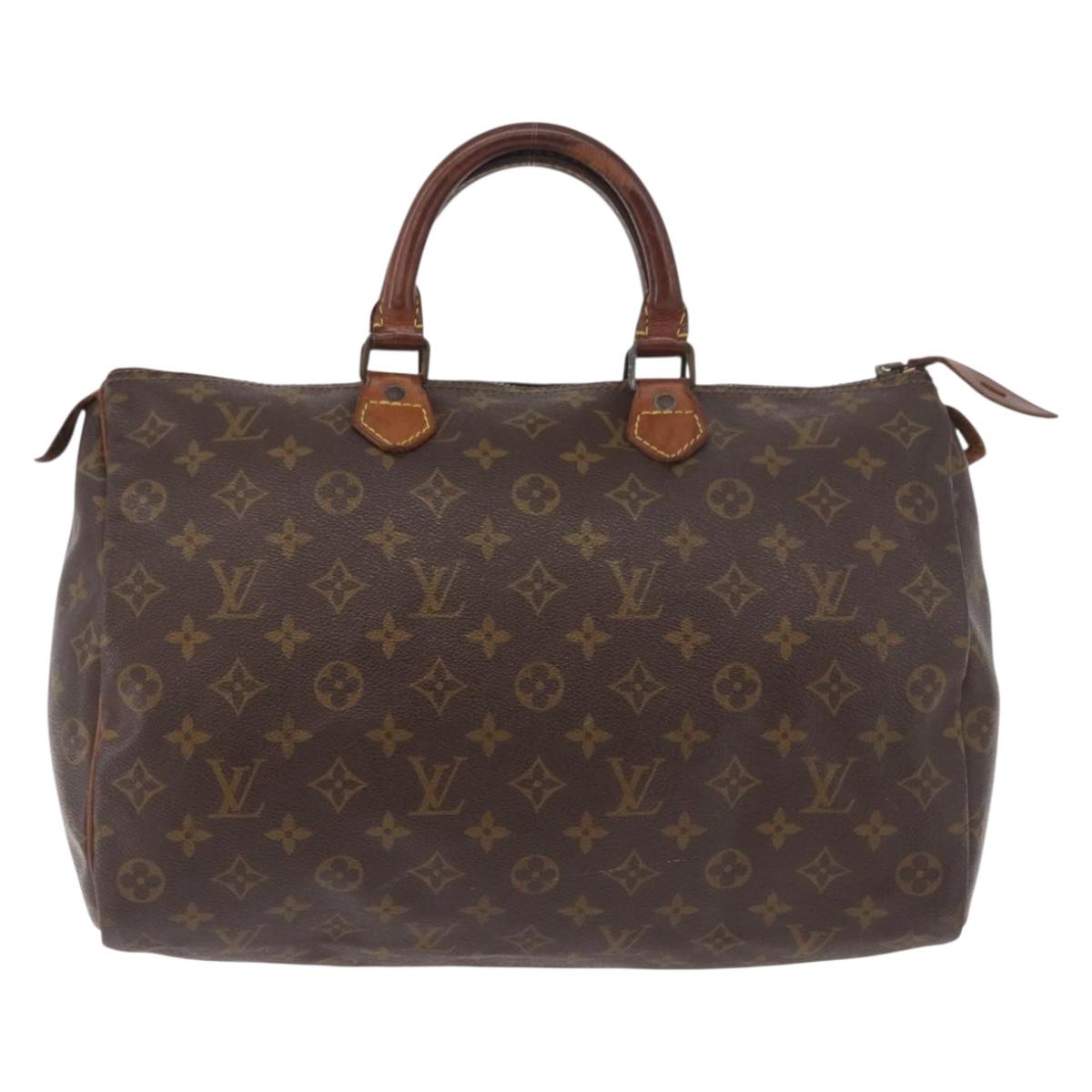 LOUIS VUITTON Monogram Speedy 35 Hand Bag M41524 LV Auth 190989