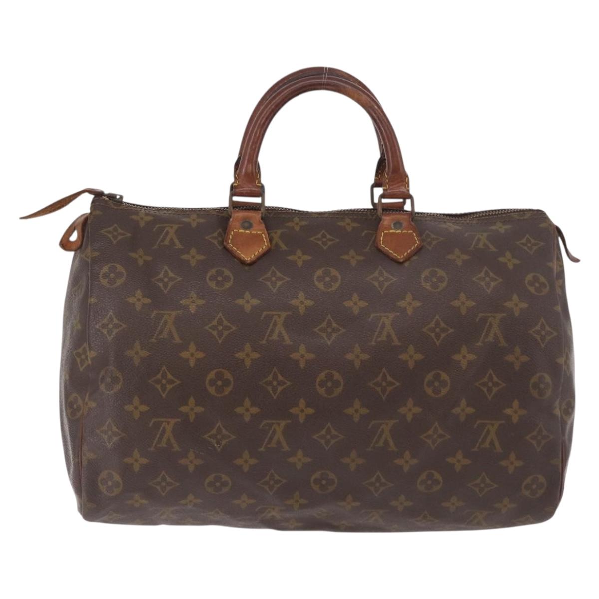 LOUIS VUITTON Monogram Speedy 35 Hand Bag M41524 LV Auth 190989