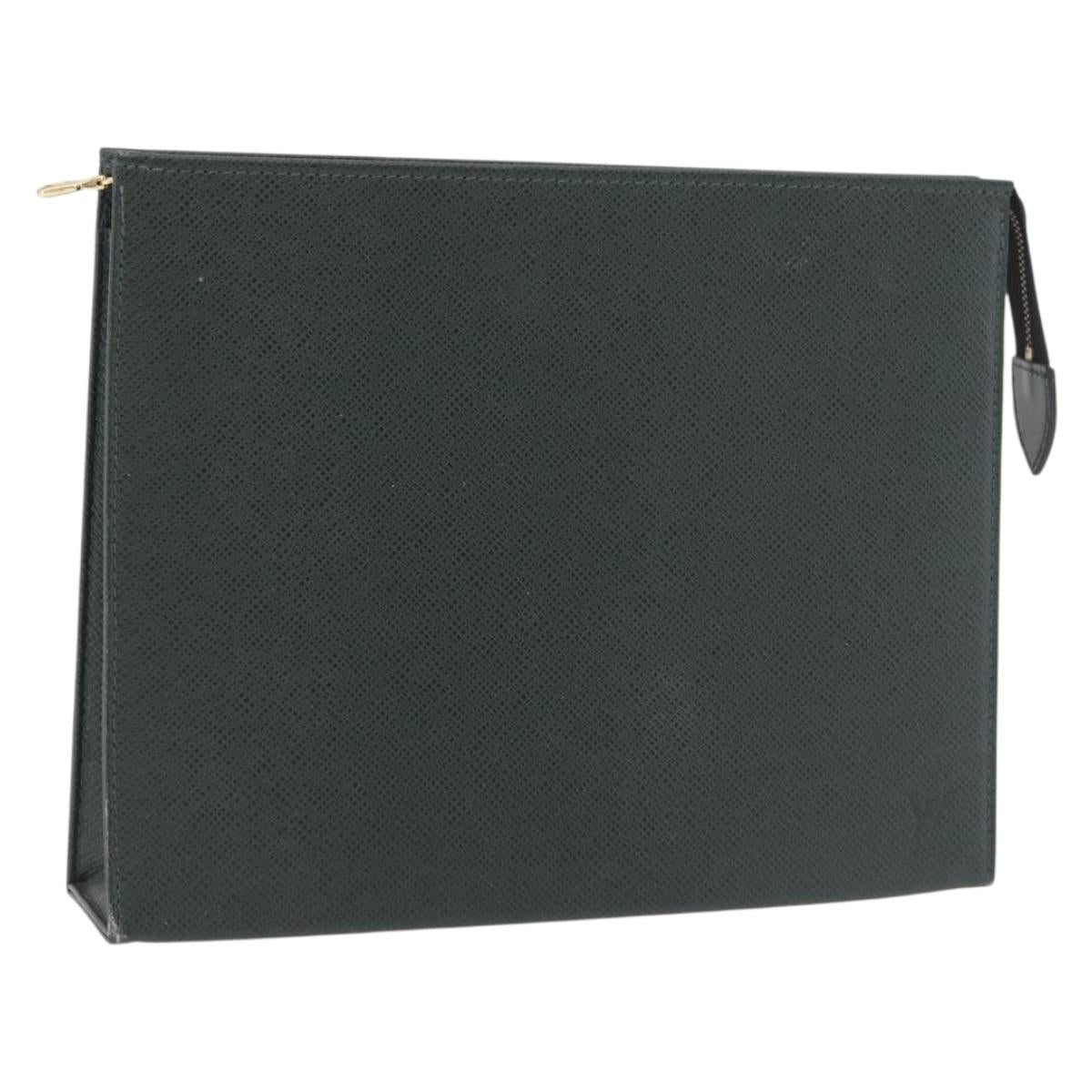 LOUIS VUITTON Taiga Poche Toilette 26 Pouch Epicea LV Auth 190991
