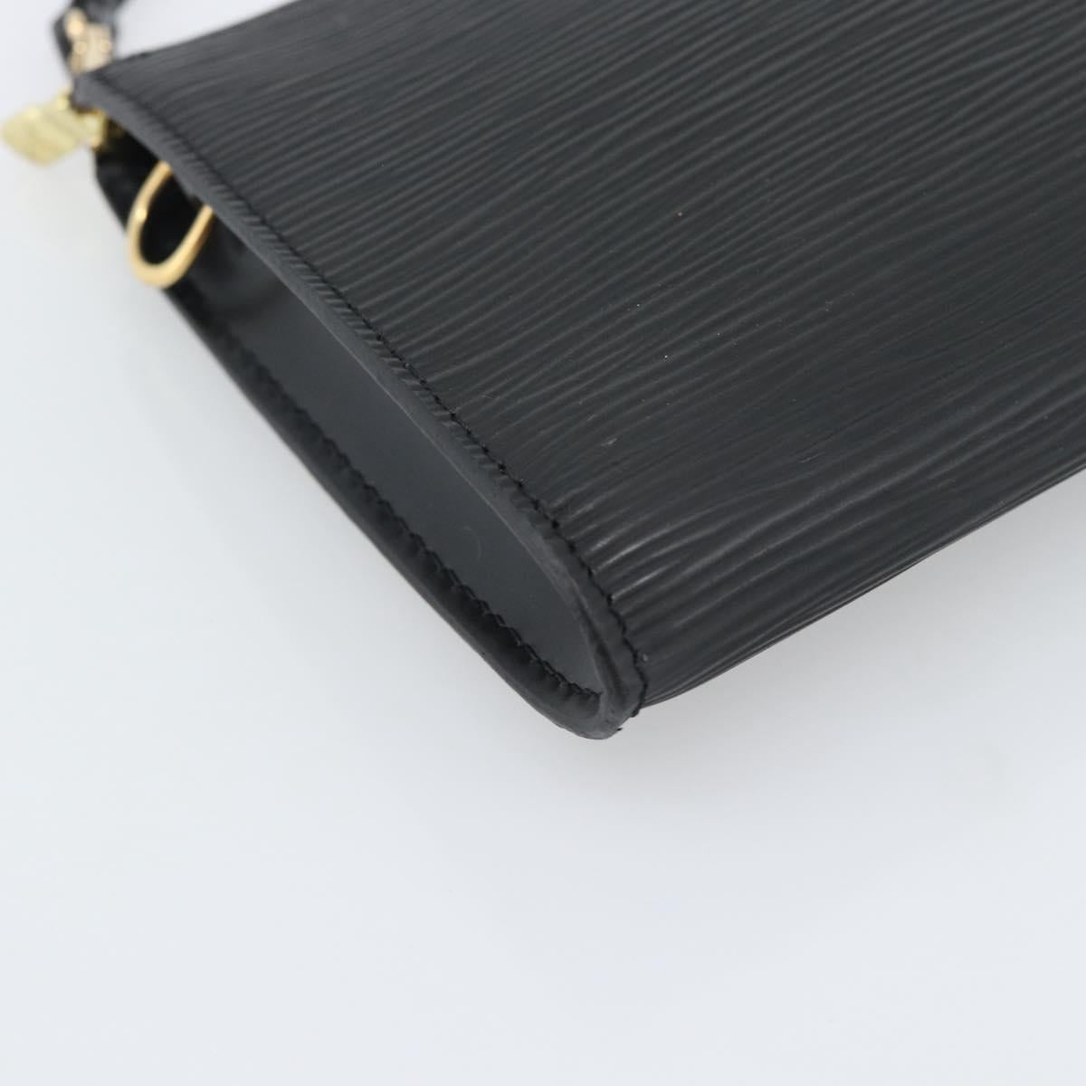 LOUIS VUITTON Epi Pochette Accessoires Pouch Black M52982 LV Auth 190993A