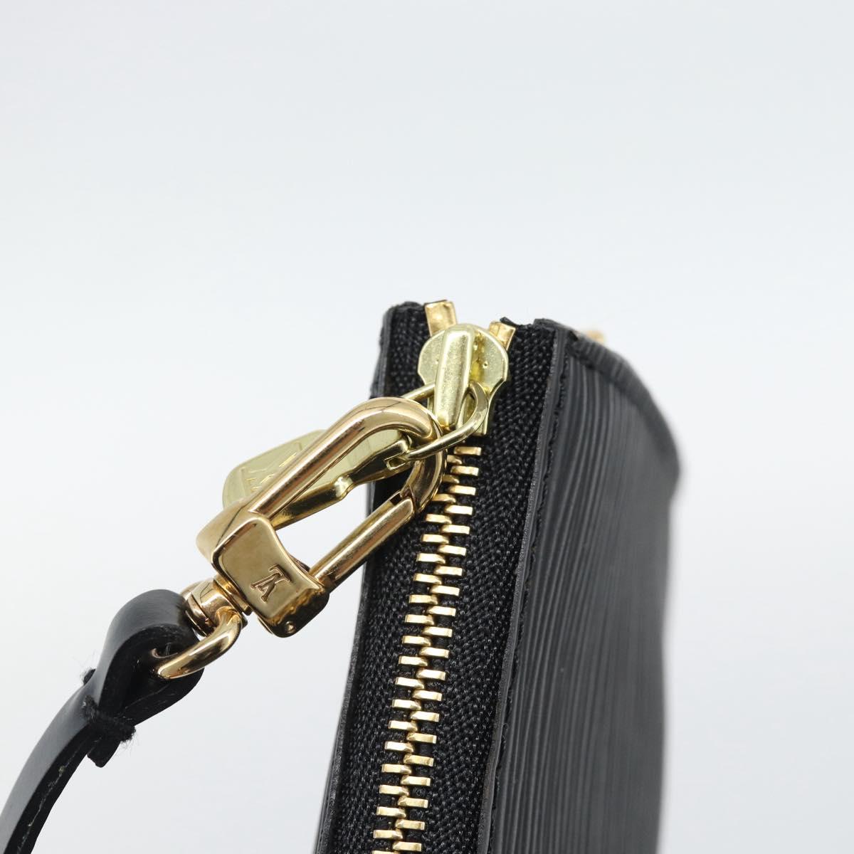 LOUIS VUITTON Epi Pochette Accessoires Pouch Black M52982 LV Auth 190993A