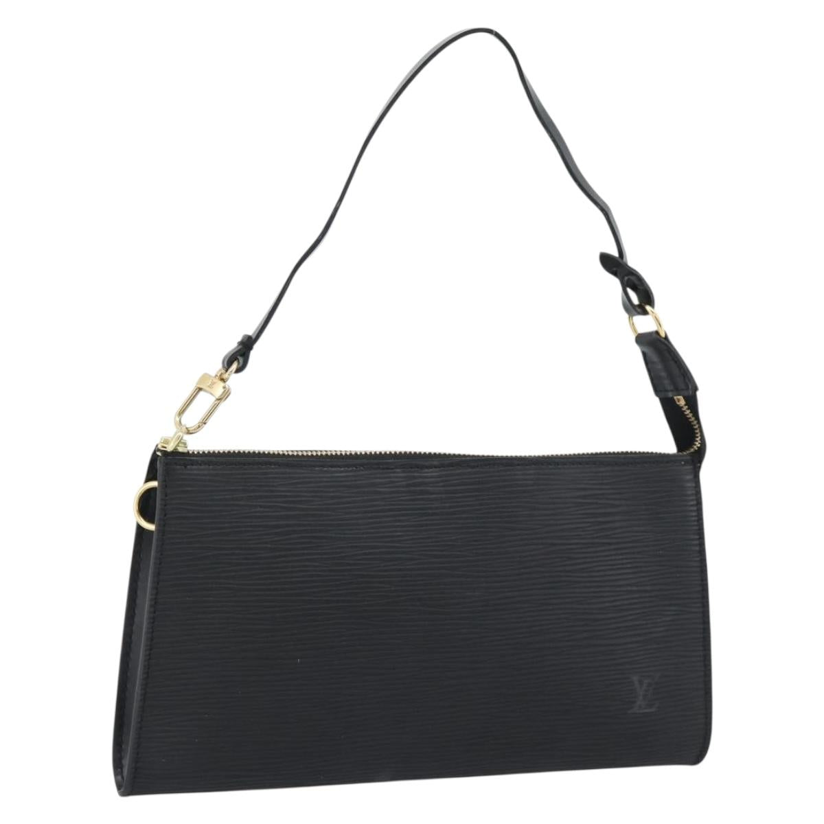 LOUIS VUITTON Epi Pochette Accessoires Pouch Black M52982 LV Auth 190993A