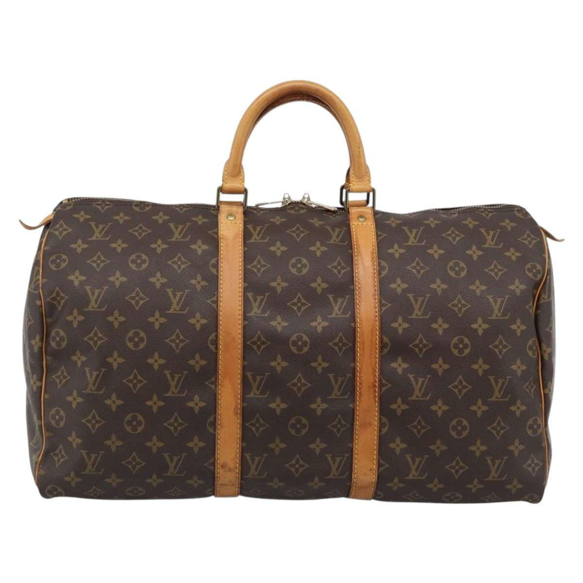 LOUIS VUITTON Monogram Keepall 50 Boston Bag M41426 LV Auth 190998