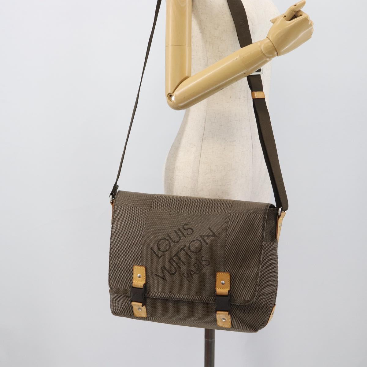 LOUIS VUITTON Damier Geant Roux Shoulder Bag Tail M93077 LV Auth 190999