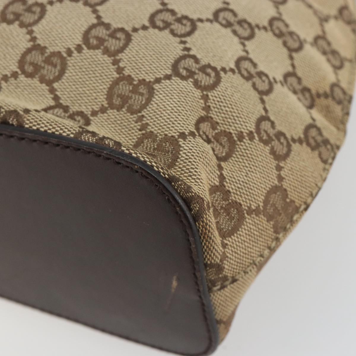 GUCCI GG Canvas Shoulder Bag Beige Silver 107752 Auth 191004A