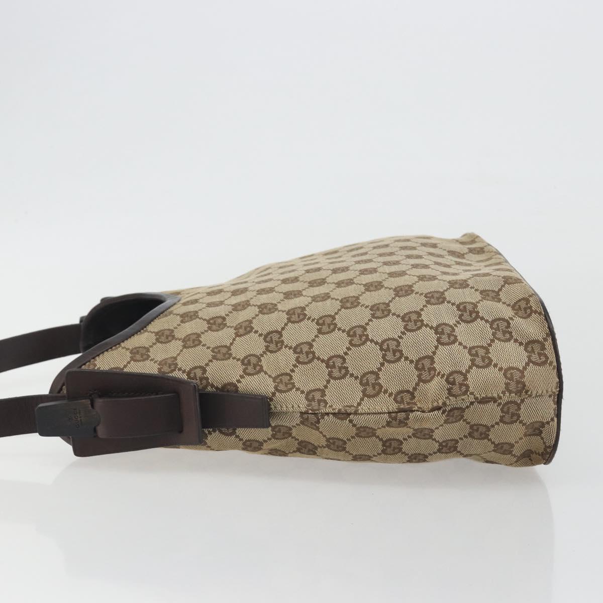 GUCCI GG Canvas Shoulder Bag Beige Silver 107752 Auth 191004A