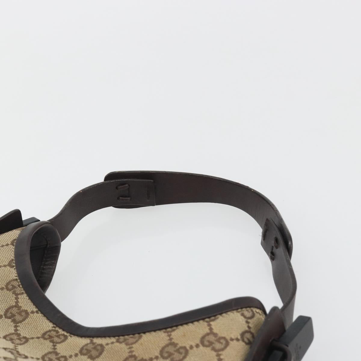 GUCCI GG Canvas Shoulder Bag Beige Silver 107752 Auth 191004A