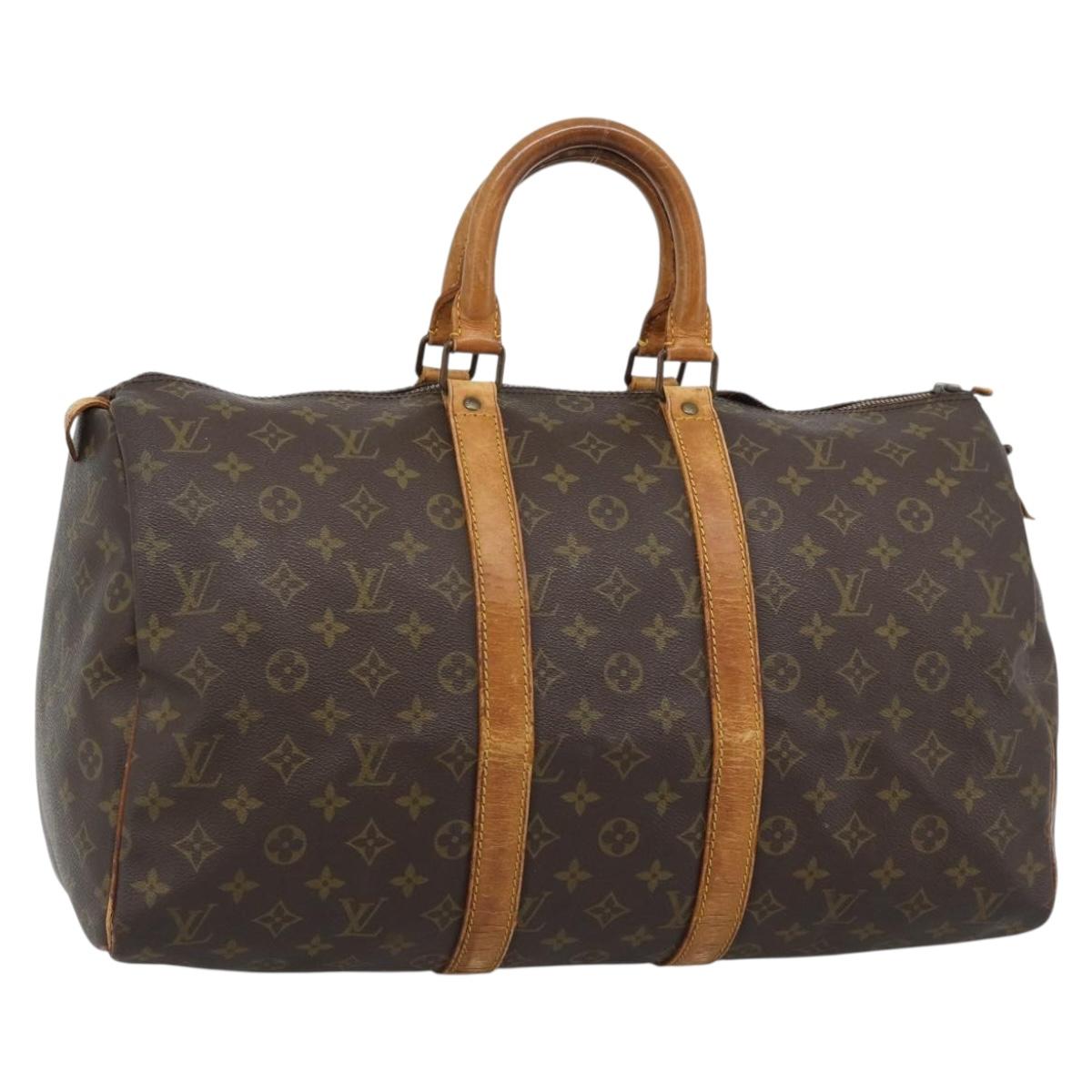 LOUIS VUITTON Monogram Keepall 45 Boston Bag M41428 LV Auth 191005