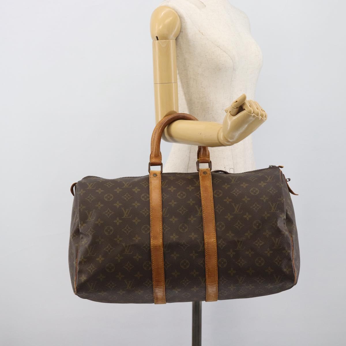 LOUIS VUITTON Monogram Keepall 45 Boston Bag M41428 LV Auth 191005