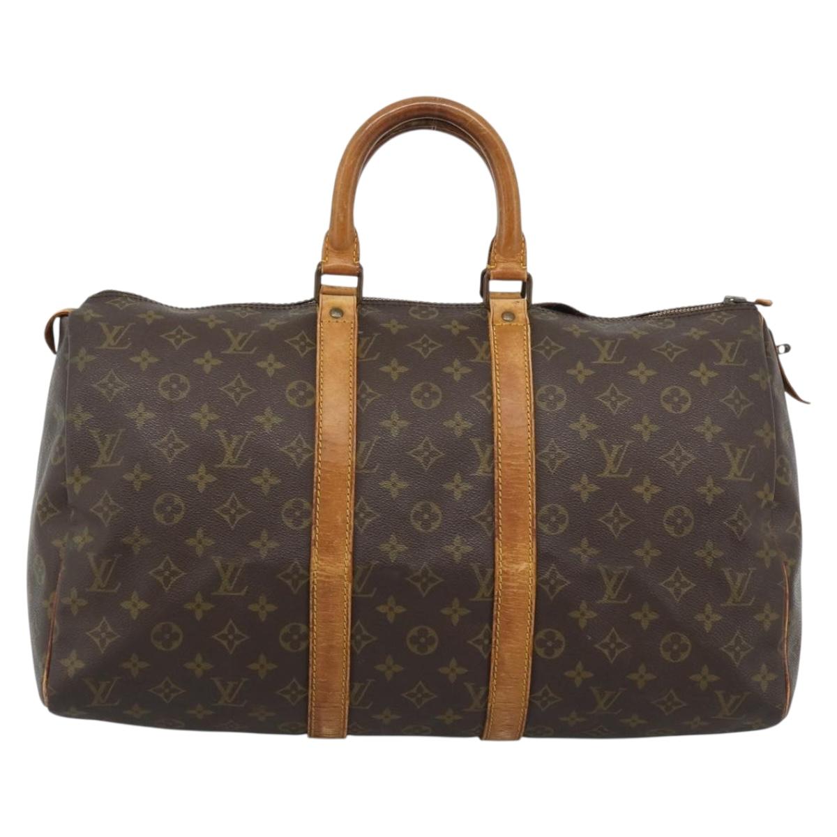 LOUIS VUITTON Monogram Keepall 45 Boston Bag M41428 LV Auth 191005