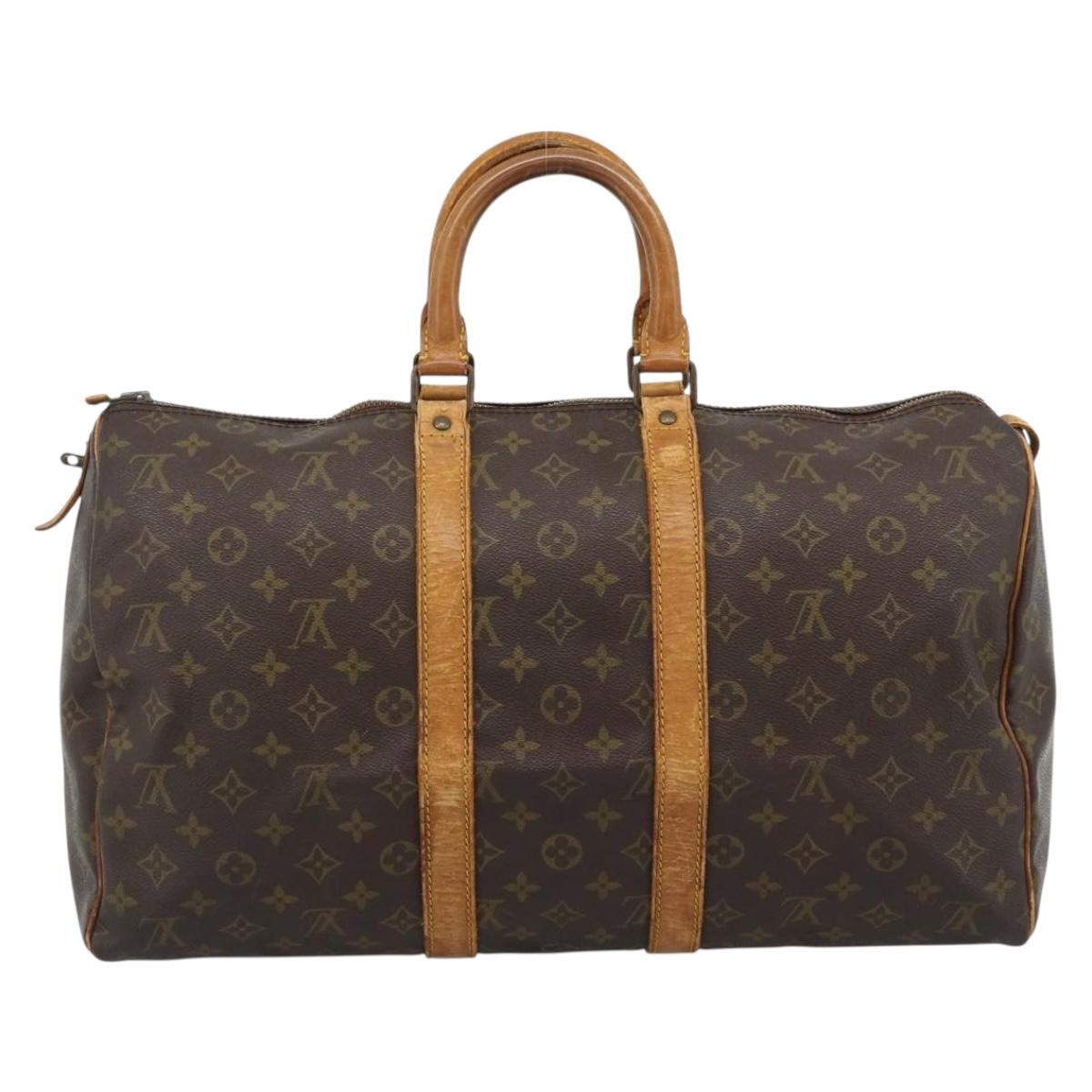 LOUIS VUITTON Monogram Keepall 45 Boston Bag M41428 LV Auth 191005